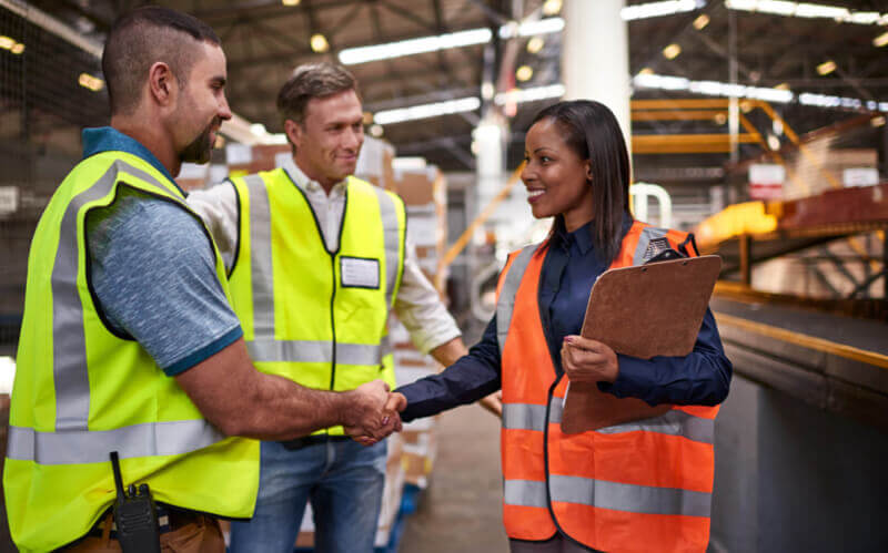 Manager and employees